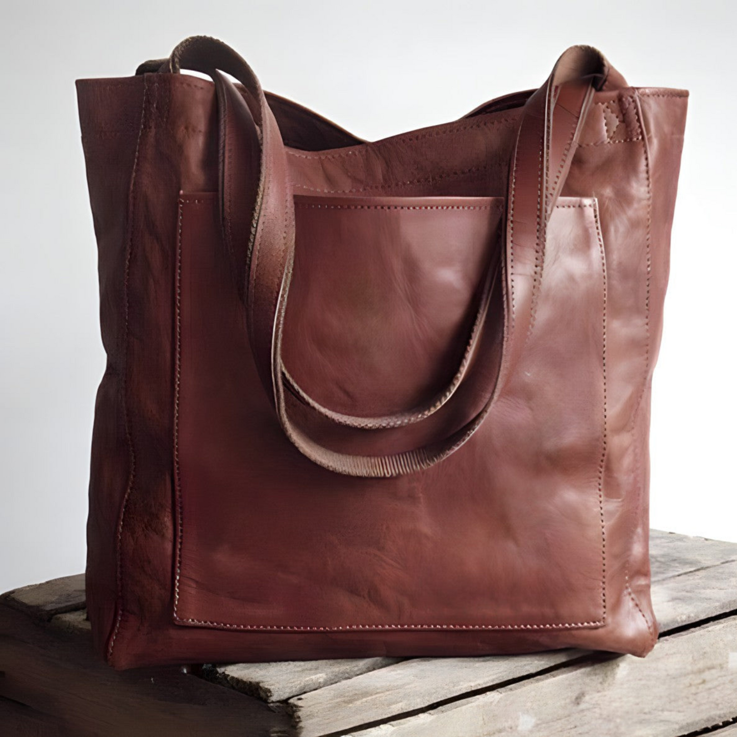 Ivyshape | Women's large shoulder bag brown