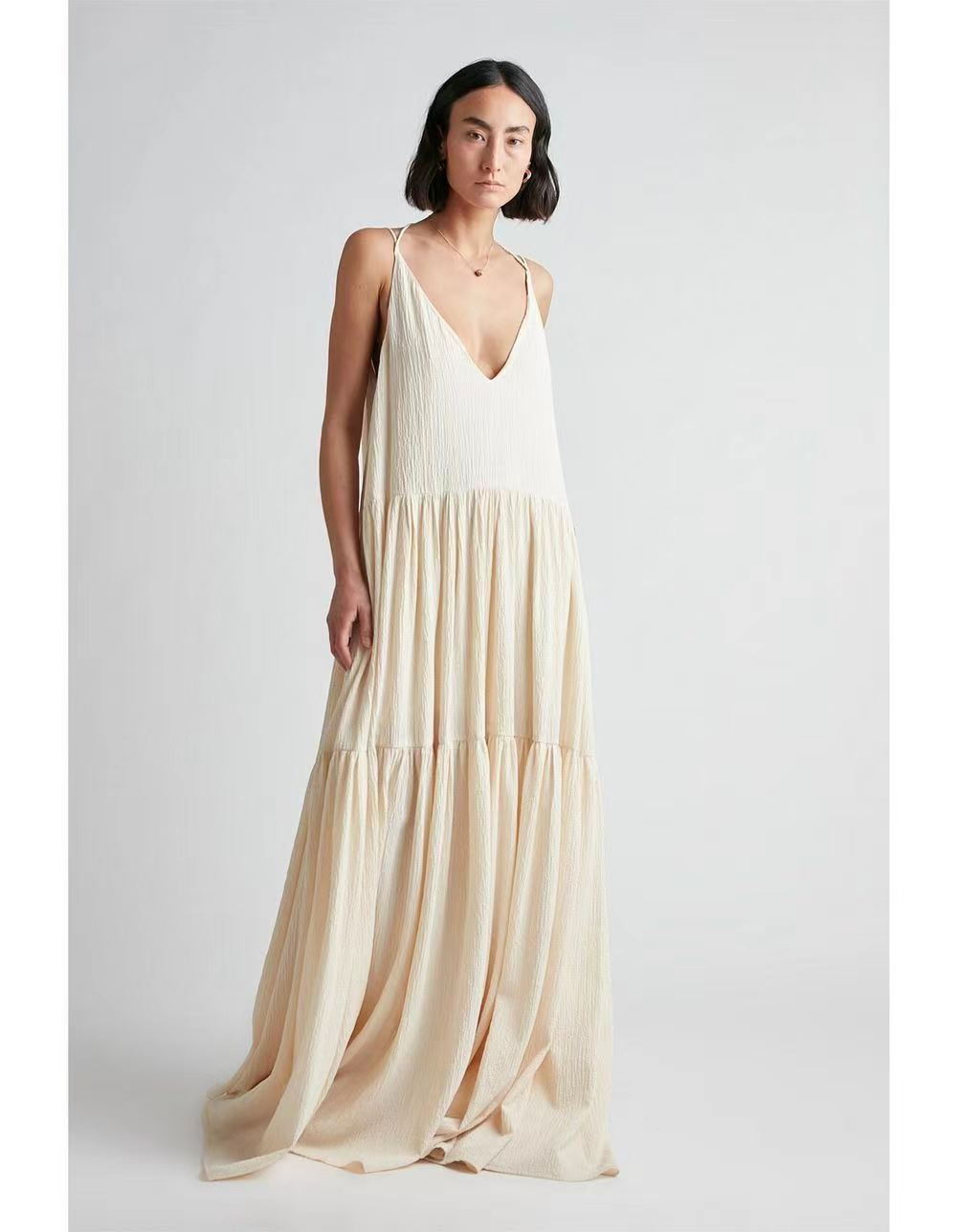 Hana - Elegant ivory beach dress