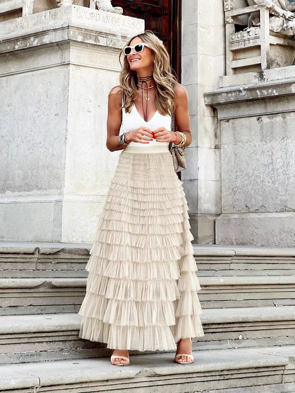 Lorielle : Gonna lunga in tulle a strati