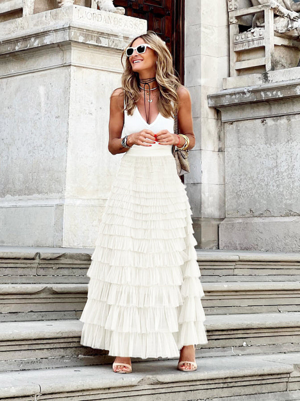 Lorielle : Gonna lunga in tulle a strati