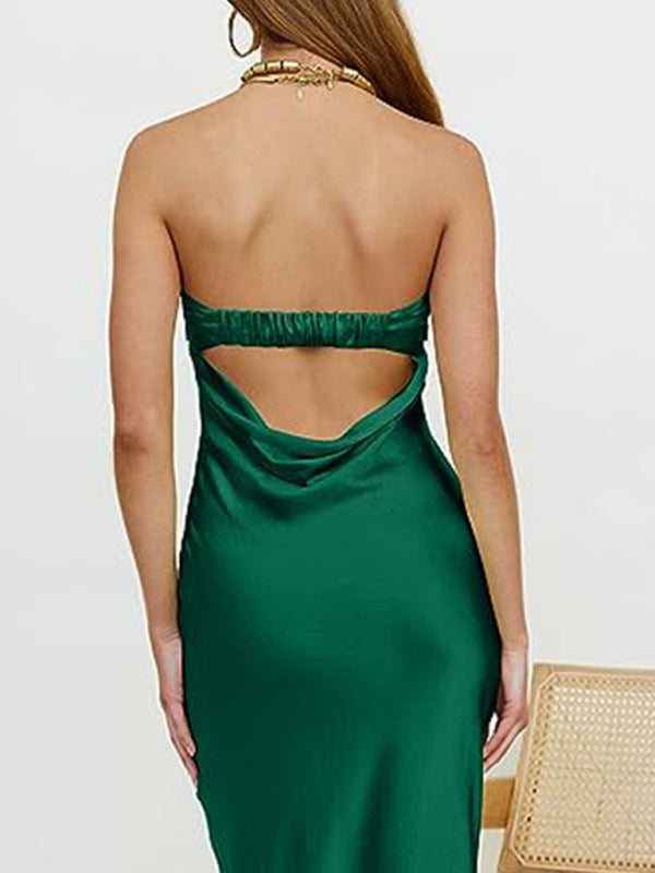 Sofia | Abito lungo elegante bianco senza spalline per donna