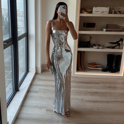 Shay™ Sequin Cut-Out Maxi Dress