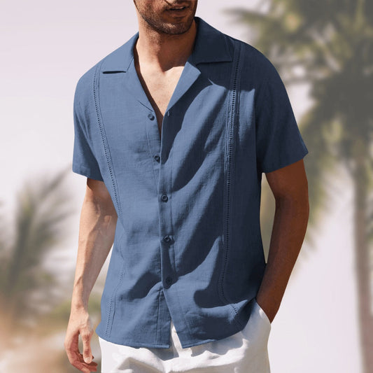 Diego - Camisa casual de lino de manga corta