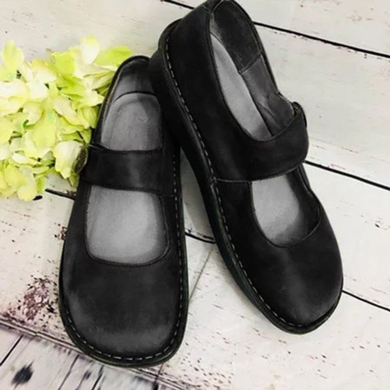 Elisa - Scarpe Mary Jane in pelle scamosciata