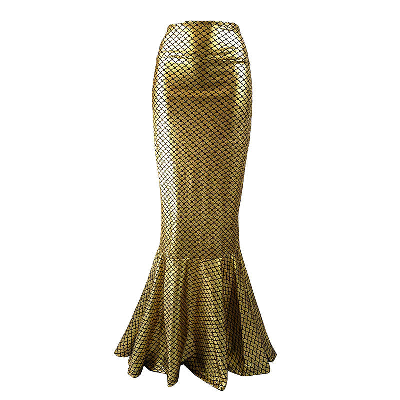 Women's Mermaid Tail Maxi Skirt Ivyshape