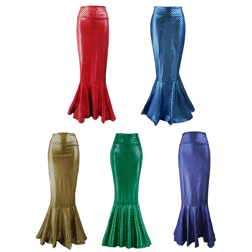Women's Mermaid Tail Maxi Skirt Ivyshape