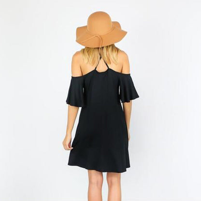 Off-Shoulder Flared Dress for Women Ivyshape