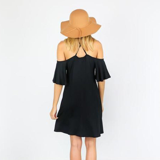Off-Shoulder Flared Dress for Women Ivyshape