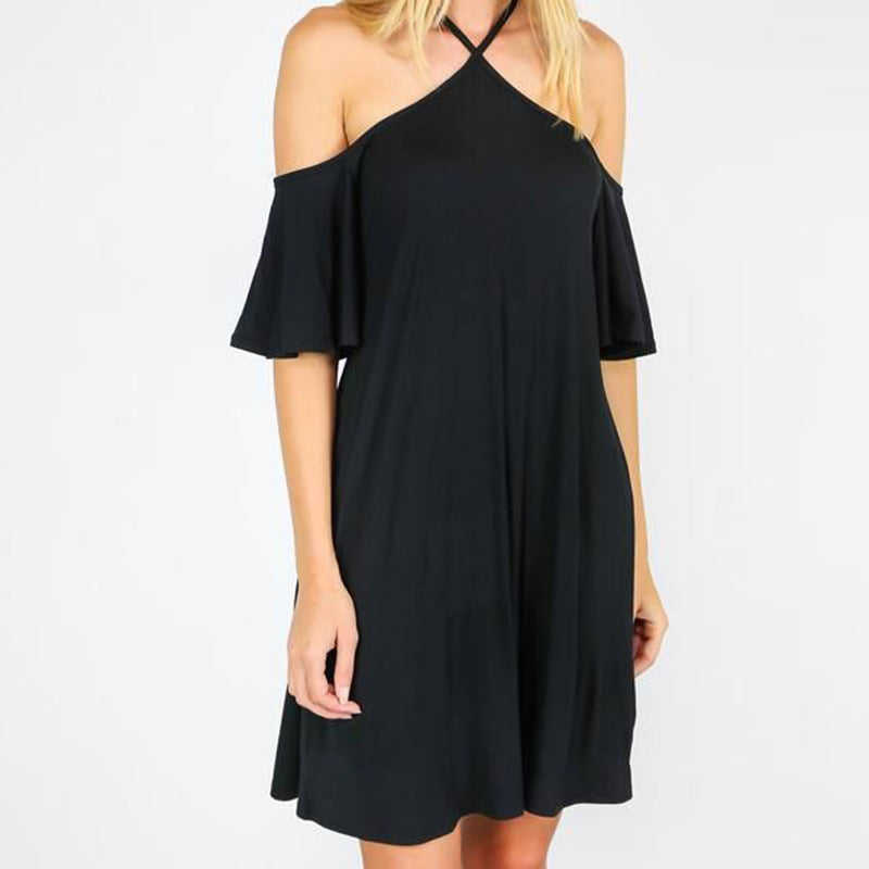 Off-Shoulder Flared Dress for Women Ivyshape