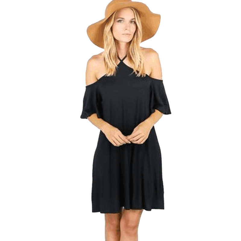 Off-Shoulder Flared Dress for Women Ivyshape