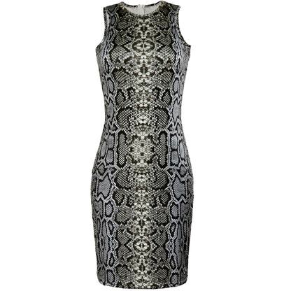 Women's Shiny Snake Leather Body-Hugging Dress Ivyshape