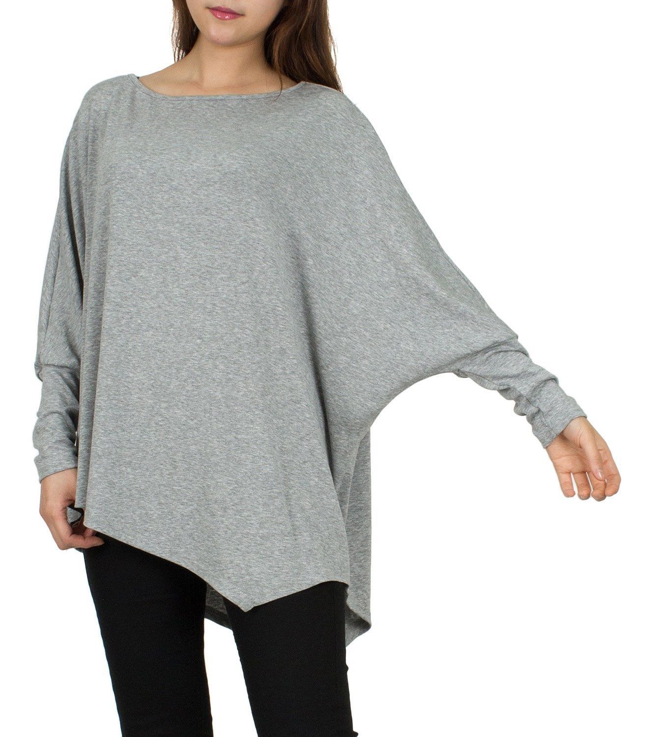 Women Oversize Sweatshirt with asymmetrical hem Ivyshape