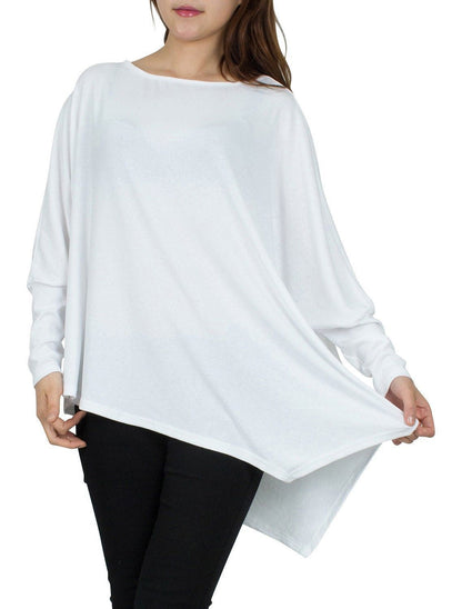 Women Oversize Sweatshirt with asymmetrical hem Ivyshape