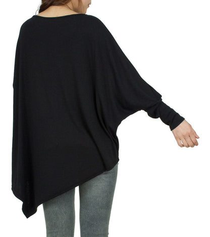 Women Oversize Sweatshirt with asymmetrical hem Ivyshape