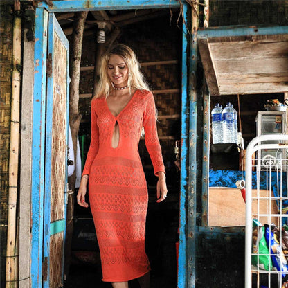 Ladies Crochet Dress Ivyshape