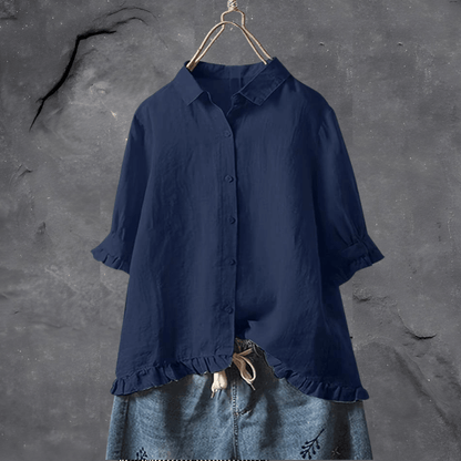 Ivyshape | Luxurious Linen Blouse