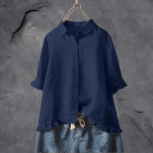 Ivyshape | Luxurious Linen Blouse