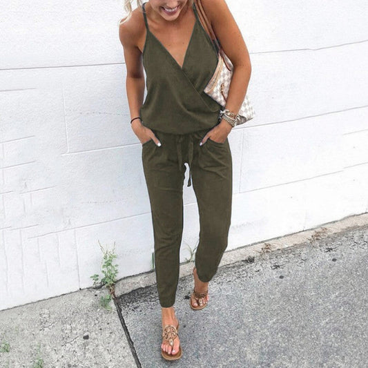 Women's casual jumpsuit with adjustable straps Ivyshape