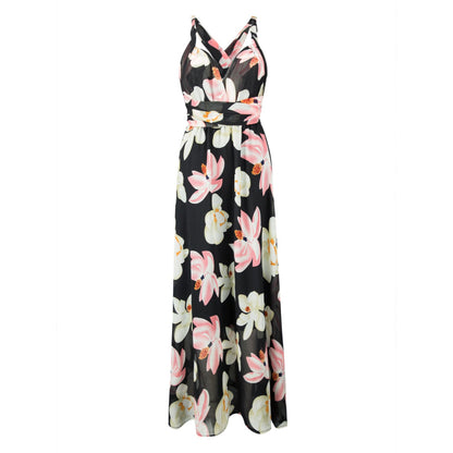 Women Flower Maxi Dress Ivyshape