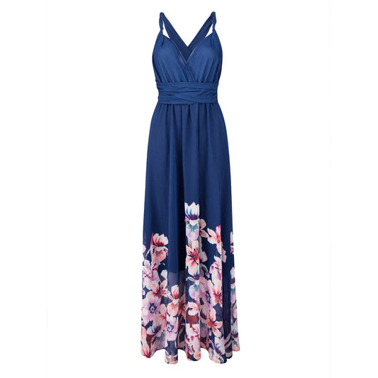 Women Flower Maxi Dress Ivyshape