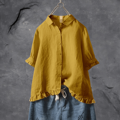 Ivyshape | Luxurious Linen Blouse