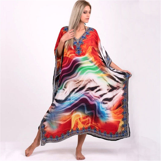 Women's Kaftan with Colorful Pattern Ivyshape
