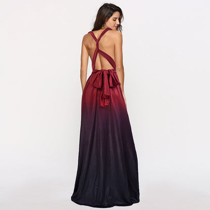 Women's Elegant Ombre Maxi Dress Ivyshape