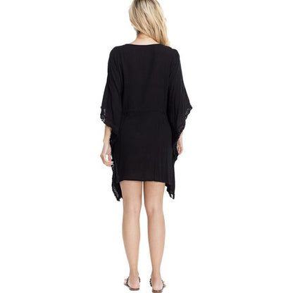 Women's hippie-inspired beach suit with casual cut and fringed details Ivyshape