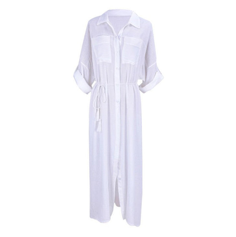 Women's Long-Sleeved Beach Dress Ivyshape