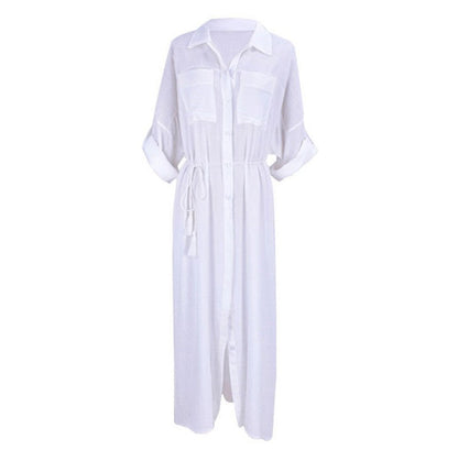 Women's Long-Sleeved Beach Dress Ivyshape