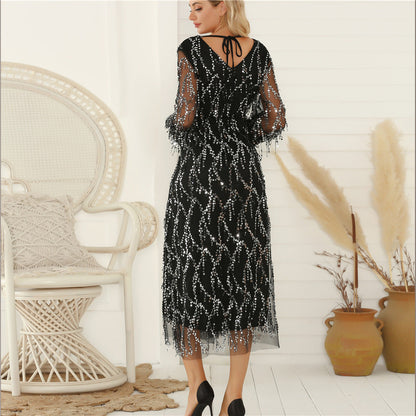 Women Sequin Maxi Dress Ivyshape