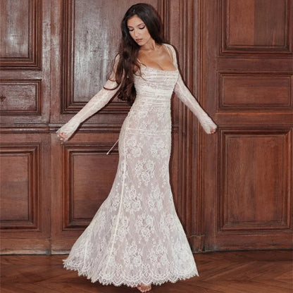 Lanelle™ | Romantic Lace Capelet Gown