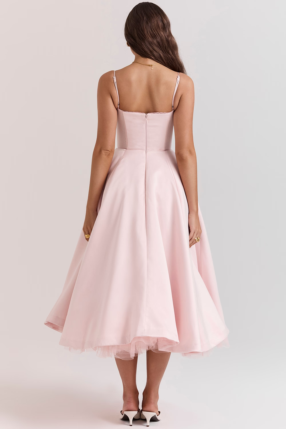 Celestia™ | Royal Satin Midi Dress