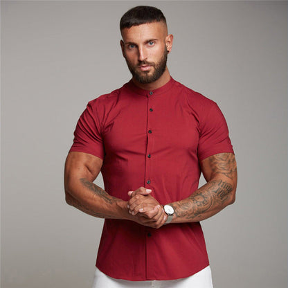 Andres - Camicia slim fit a maniche corte