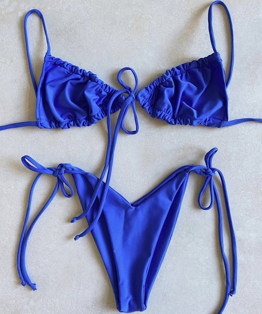 Stuttgart | Bequemer Solid Split Bikini-Badeanzug