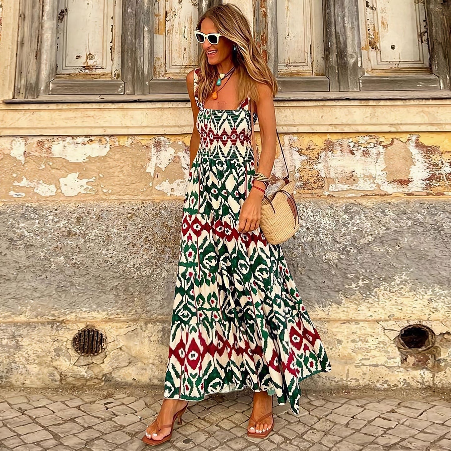 Sabrina - Printed boho dress with a free and fresh soul