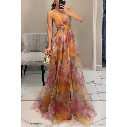 Julieta - Vestido de noche de tul floral