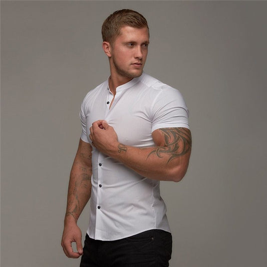 Andres - Camicia slim fit a maniche corte