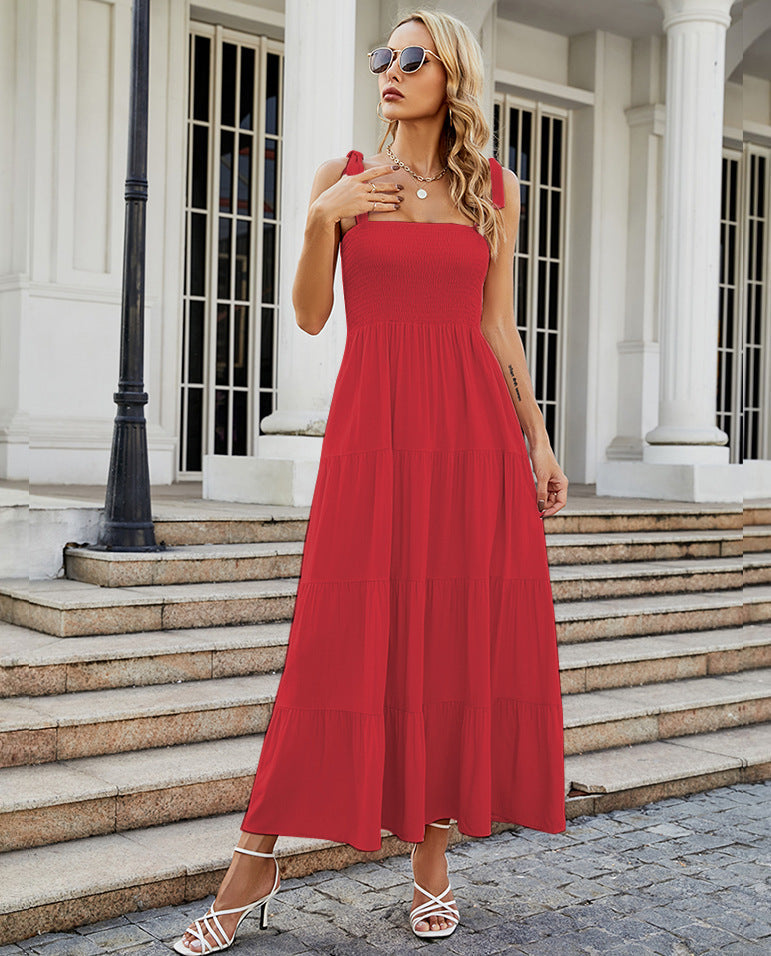 Sabrina - Long dress with ruffles and ruffles