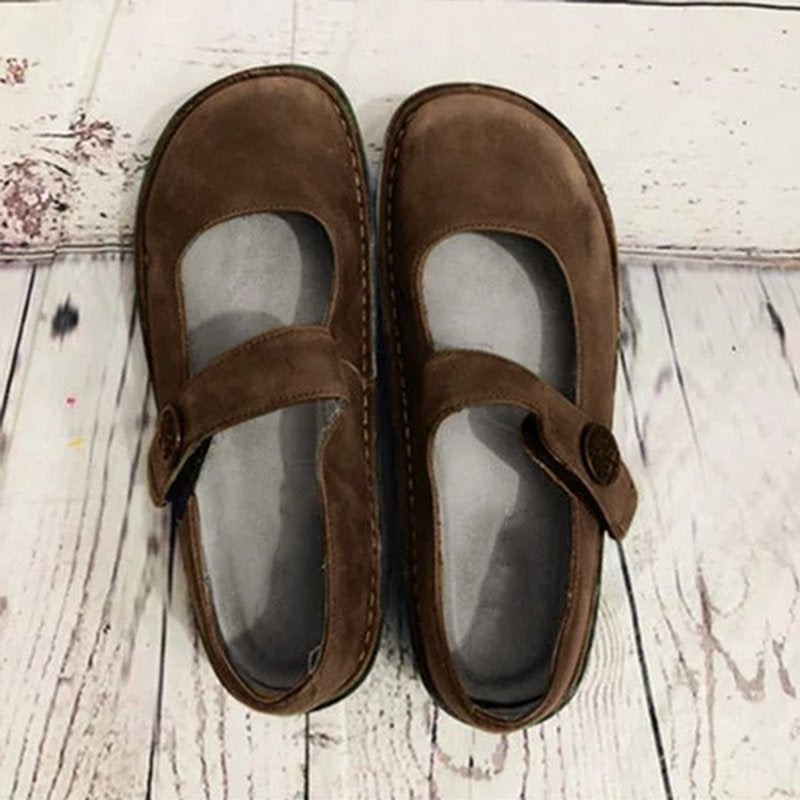 Elisa - Scarpe Mary Jane in pelle scamosciata
