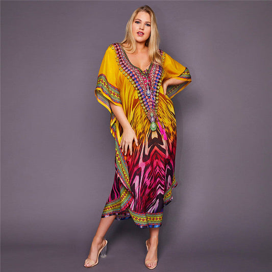 Women Beach Dress with Eye-Catching Pattern Ivyshape