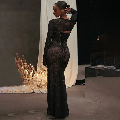 Lanelle™ | Romantic Lace Capelet Gown