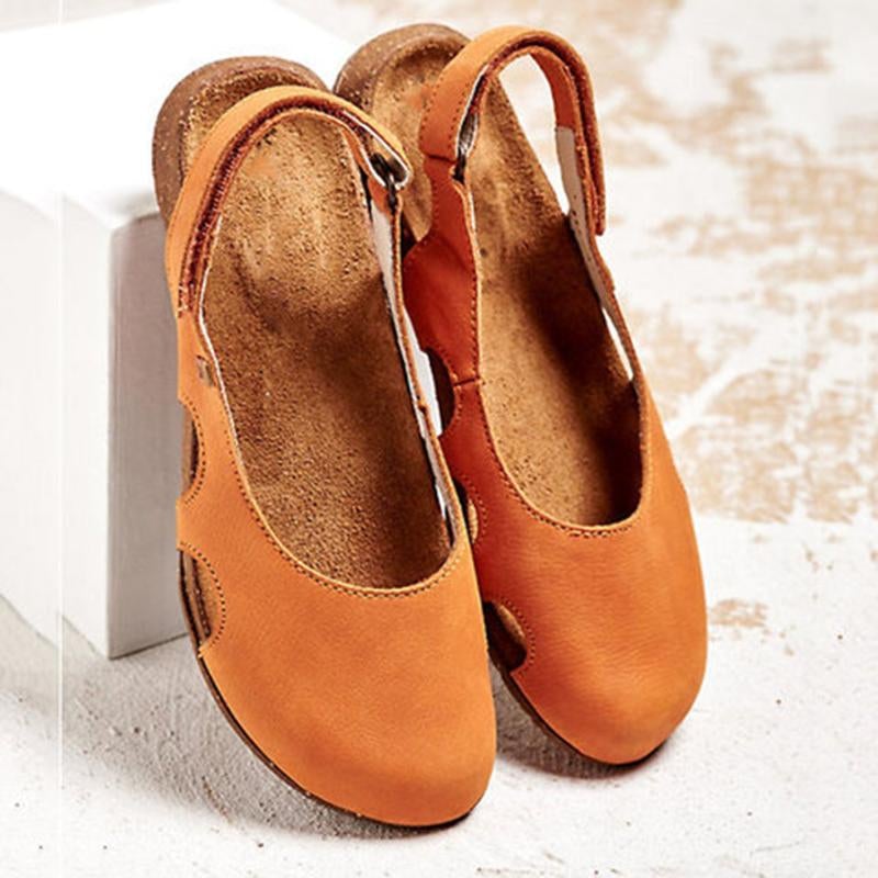 Avenelle™ | Leather Slingback Comfort Flats