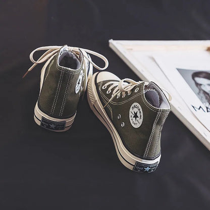 Women High Format Sneakers made of lightweight and breathable canvas with classic design Ivyshape