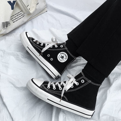 Women High Format Sneakers made of lightweight and breathable canvas with classic design Ivyshape