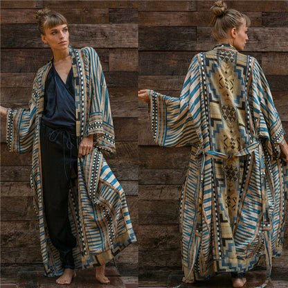 Women's Colorful Kimono with Loose Fit and Unique Pattern Ivyshape