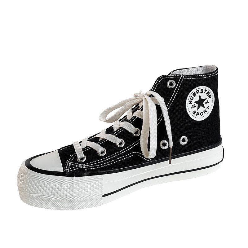 Women High Format Sneakers made of lightweight and breathable canvas with classic design Ivyshape
