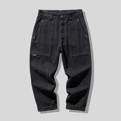 Antonio | pantaloni cargo casual da uomo in stile retrò verde militare