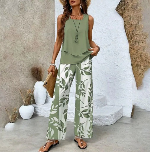 Lina - Two-piece handleless set with floral print