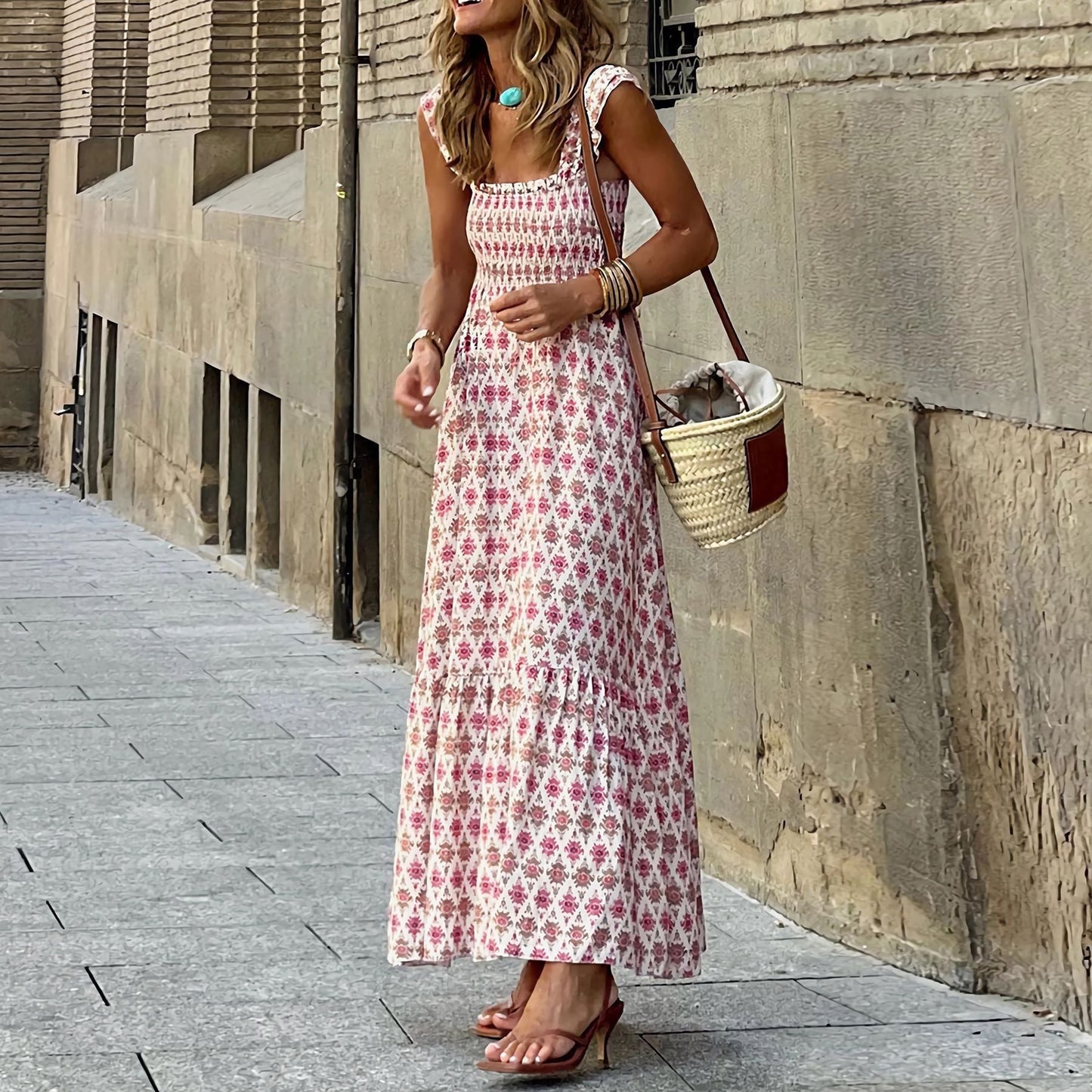 Sabrina - Printed boho dress with a free and fresh soul